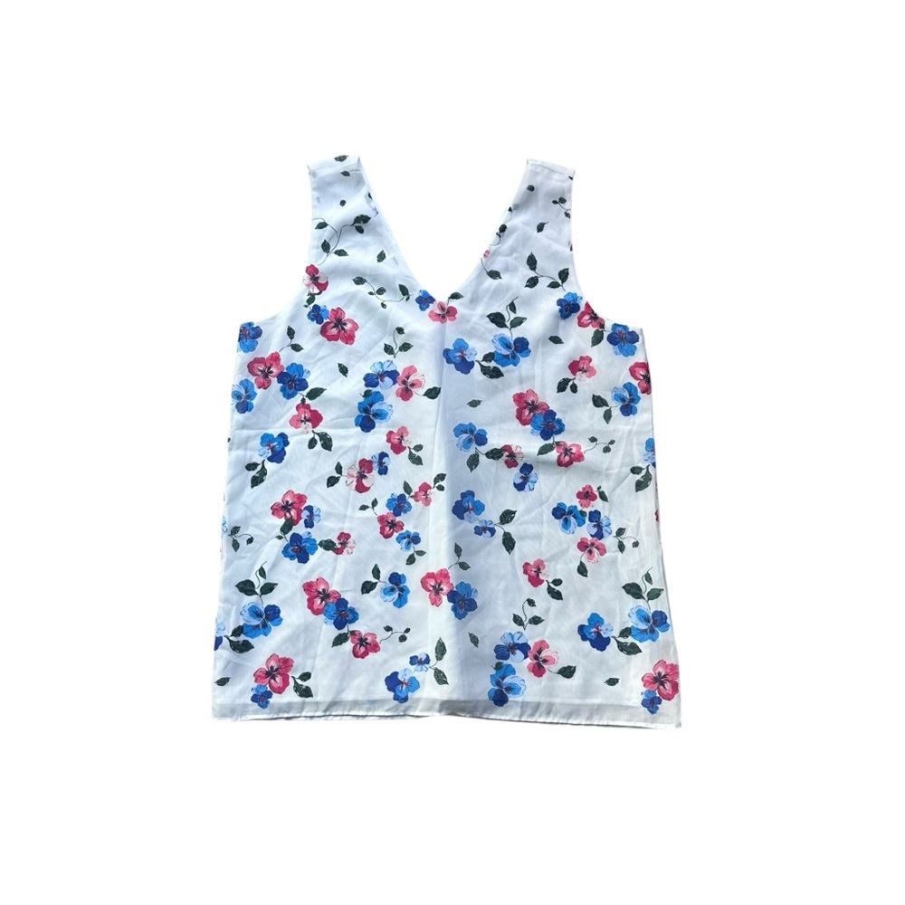 NWT Ann Taylor White‎ Floral Tank top Size XS